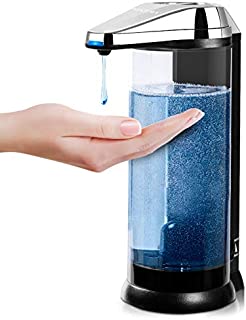 Secura 17oz / 500ml Premium Touchless Battery Operated Electric Automatic Soap Dispenser w/Adjustable Soap Dispensing Volume Control Dial (Chrome)