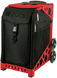 Zuca Sport Insert Bag, Stealth (Black, Black Embroid) with Sport Frame Red