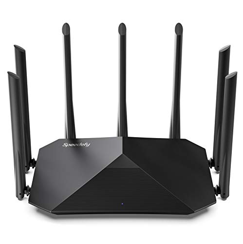 Speedefy AC2100 Smart WiFi Router - Dual Band Gigabit Wireless Router for Home & Gaming, 4x4 MU-MIMO, 7x6dBi External Antennas for Strong Signal, Parental Control, Support IPv6 (Model K7)