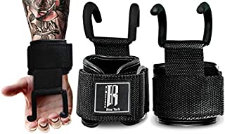 Lifting Hooks For Weight Lifting - Ideal Deadlift Straps with Hooks for Powerlifting - Padded Weight Lifting Gloves With Hooks - Wrist Straps With Hooks For Deadlifts, Pull-ups, Shrugs & Rows