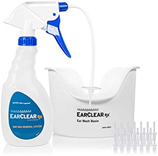 Nuance Medical EarClear Rx Flexible Tip Ear Cleaning Kit with Ear Wax Removal System, Basin and 20 Disposable Tips