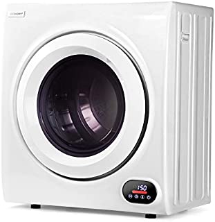 Euhomy Compact Laundry Dryer 2.6 cu.ft, 9 lbs Stainless Steel Clothes Dryers, Four-Function Portable Dryer For Apartments, Home, Dorm, White