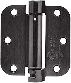 Amazon Basics Self-Closing Door Hinge, 3.5 Inch x 3.5 Inch, 1 Piece, Oil Rubbed Bronze