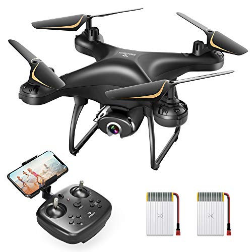 SNAPTAIN SP650 1080P Drone with Camera for Adults 1080P HD Live Video Camera Drone for Beginners w/Voice Control, Gesture Control, Circle Fly, High-Speed Rotation, Altitude Hold, Headless Mode