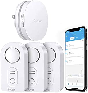 Govee WiFi Water Sensor 3 Pack, 100dB Adjustable Alarm and App Alerts, Leak and Drip Alert with Email, for Home, Basement