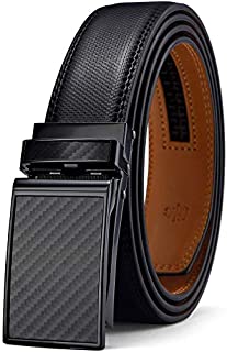 Mens Belt,Bulliant Designer Click Genuine Leather Ratchet Belt For Men, Size-Customized