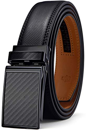 Mens Belt,Bulliant Designer Click Genuine Leather Ratchet Belt For Men, Size-Customized