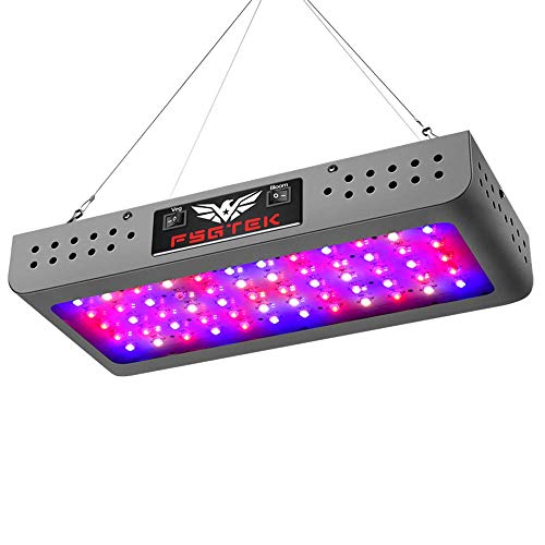 FSGTEK 600 Watt Full Spectrum LED Grow Light, Double Switch with Daisy Chain Function, LED Grow Lamp for Indoor Plants Veg and Flowering, for Hydroponics Greenhouse and Grow Tent, with Hanging Hook