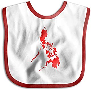 Philippines Map Toddler Newborn Baby Boys Girls Skin-Friendly Saliva Towel Waterproof Baby Bibs