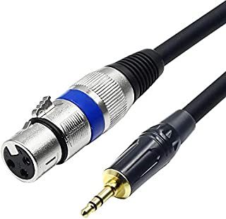 DISINO XLR to 3.5mm (1/8 inch) Stereo Microphone Cable for Camcorders, DSLR Cameras, Computer Recording Device and More - 10ft