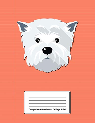 Composition Notebook - College Ruled: Red West Highland White Terrier | 109 pages 8.5