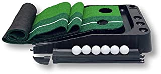 Golf Putting Trainer Indoor Golf Putting Mat Home Putting Green | Portable Mat with Auto Ball Return Function | Mini Golf Practice Training Aid | Game and Gift for Home, Office, Outdoor Use| 30300 cm