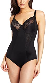 Maidenform Women's Shapewear Body Briefer with Lace, Black, 40C