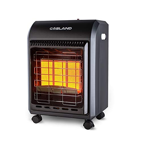 GASLAND MHA18B Propane Heater, 18,000 BTU Warm Area up to 450 sq. ft, Portable LP Gas Heater for Garages, Workshops and Construction Sites, Ultra Quiet Propane Radiant heater with LP Regulator Hose