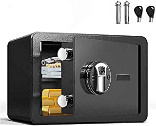 INTERGREAT Biometric Safe Box Fingerprint for Home, Office,Hotel Small Electronic Security Safe with Fingerprint Access, 1 Cubic Feet, Wall-Anchoring Design (Steel, Black)