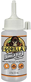 Gorilla Clear Glue, 3.75 Ounce Bottle, Clear (Pack of 1)