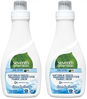 Seventh Generation Natural Fabric Softener - Free & Clear, 32 Fl Oz (Pack of 2)