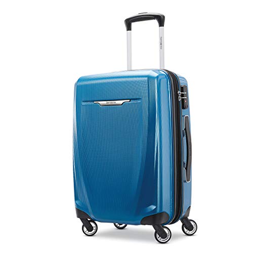 Samsonite Winfield 3 DLX Hardside Expandable Luggage with Spinners, Blue/Navy