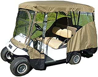 Formosa Covers Premium Tight Weave Golf Cart Driving Enclosure New YKK Door Zipper for 4 Passenger roof up to 80