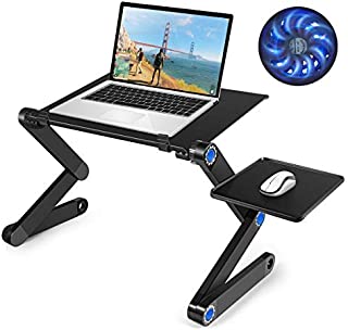 Laptop Table, Adjustable Laptop Bed Table, Portable Laptop Workstation Notebook Stand Reading HolderErgonomic Lap Desk TV Bed Tray Standing Desk