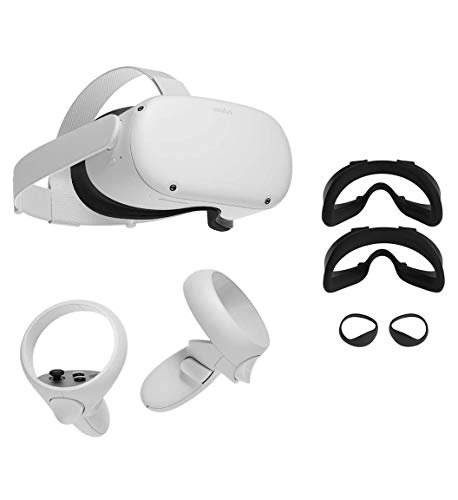 Oculus Quest 2  All-in-One Virtual Reality 256GB Gaming Headset w/ Fit Pack Bundle 3D Cinematic Sound Next-Level Hardware  VR Headset, Two Touch Controllers, Glasses Spacer, Quest 2 Fit Pack