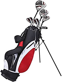 Precise Teenager Complete Golf Set Includes Titanium Driver, S.S. Fairway, S.S. Hybrid, S.S. 7-PW Irons, Putter, Stand Bag, 3 H/C's Teen Ages 13-16 Right Hand & Left Hand Available! (Right Hand)