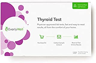 Everlywell Thyroid Test at Home Measures 3 Main Hormones - Discreet, Accurate Blood Analysis - Results Within Days - CLIA-Certified Adult Test - Not Available in NY, NJ, RI 