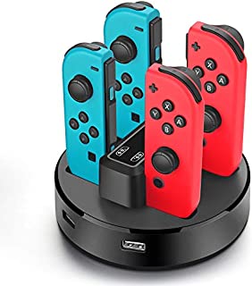 OBVIS Charging Station Dock Compatible with Nintendo Switch Joy-Con 4 in 1 Charger Stand