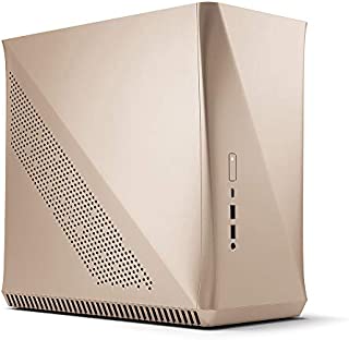 Fractal Design Era ITX Gold  Tempered Glass Top Panel  Mini-ITX Computer Case  Small Form Factor  Water-Cooling Ready  USB Type-C - Aluminium