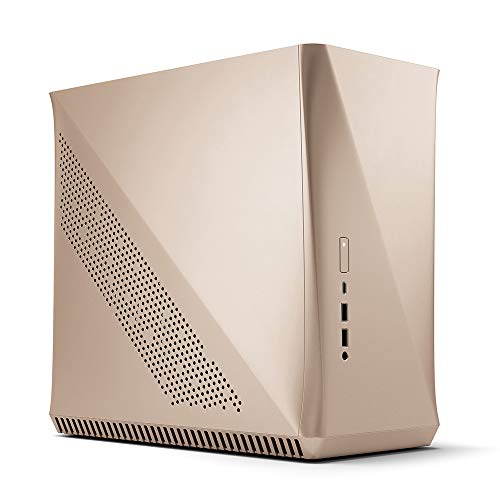 Fractal Design Era ITX Gold  Tempered Glass Top Panel  Mini-ITX Computer Case  Small Form Factor  Water-Cooling Ready  USB Type-C - Aluminium