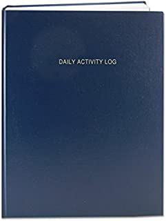 BookFactory Daily Activity Log Book / 365 Day Log Book (384 Pages) / 365 Page Diary, Blue Cover, Smyth Sewn Hardbound, 8 7/8