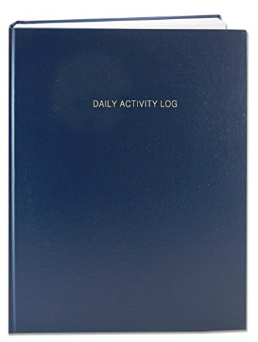 BookFactory Daily Activity Log Book / 365 Day Log Book (384 Pages) / 365 Page Diary, Blue Cover, Smyth Sewn Hardbound, 8 7/8