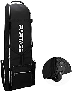 Partage Golf Travel Bag with Wheels,Golf Travel Case for Airlines -Black