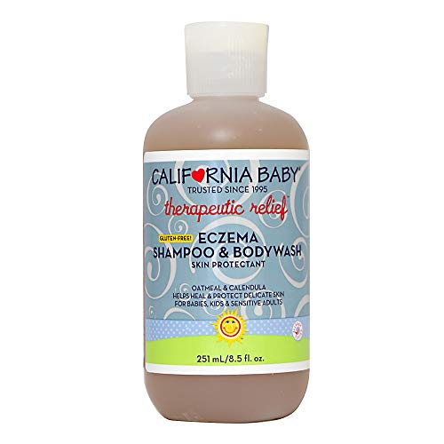 California Baby Eczema Shampoo and Body Wash Skin Protectant for Hair, Face, Body. Organic Oatmeal and Calendula. Dry, Sensitive Skin - 8.5 ounce