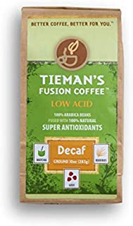 Tieman's Fusion Coffee, Low Acid Decaf, Ground, 10 ounce bag