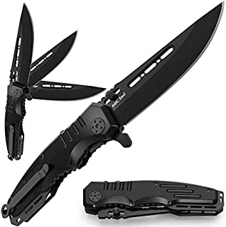 Spring Assisted Knife - Pocket Folding Knife - Military Style - Boy Scouts Knife - Tactical Knife - Good for Camping Hunting Survival Indoor and Outdoor Activities Mens Gift 6681