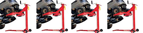 MoJack EZ Max - Residential Riding Lawn Mower Lift, 450lb Lifting Capacity, Fits Most Residential & Ztr Mowers, Folds Flat for Easy Storage, Use for Mower Maintenance Or Repair (4-(Pack))