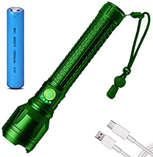 CAMTOA LED Tactical Flashlight, Upgrade Super Bright 90000 Lumens IPX5 Water-Resistant Rechargeable Flashlights with 26650 Battery Zoomable 3 Modes Searchlight for Camping,Home, Emergency