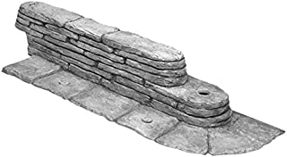 2032-1-1 Bedrocks Trim-Free Lawn Edging  Gray,  tural Stacked Design Bedrock Garden Edging, 10', Slate 9 (10 peices)