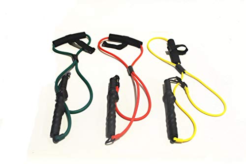 A99 Golf Exerciser Resistance Bands Exercise Fitness or Pilates Workout Sports swing cord (Green/red/yellow)