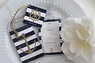 Janine Lea Swan designs 40 Nautical Luggage Tag Favors $1.25 ea.