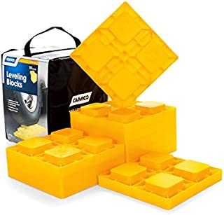 Camco 44510 Heavy Duty Leveling Blocks, Ideal for Leveling Single and Dual Wheels, Hydraulic Jacks, Tongue Jacks and Tandem Axles (10 Pack, Frustration-Free Packaging)