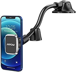 Mpow Car Phone Mount, Dashboard Magnetic Phone Holder with Strong Suction Cup, Long Gooseneck Car Mount Compatible iPhone 12 11 Pro Max/XS Max/XR/XS/X/8/7/6 Plus Etc