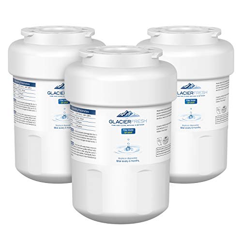 GLACIER FRESH MWF Water Filters for GE Refrigerators, NSF 42 Replacement for SmartWater MWFP, MWFA, GWF, HDX FMG-1, WFC1201, RWF1060, 197D6321P006, Kenmore 9991, 3 Pack