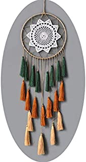 Pimuza Dream Catchers for Teens Girl Bedrooms Decor Boho Nightmare Crochet Sun Floral Woodland Traditional Dreamcatcher Windchime for Boy Room Decorations, Baby Shower, Toddler Crib,Gold Green Orange