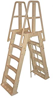 Vinyl Works NE120T Premium Frame Above Ground Pool Ladder, Taupe