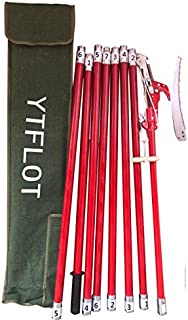 YTFLOT Tree Pole Saws 26 Foot Tree Pole Pruner Tree Pole Saw Trimmer Shear Cutter Fiskers Pruning Coconut Branch Loppers Hand Manual Pole Saws (Red)