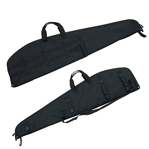 Flying Circle Gear Scoped Rifle Case - MOLLE Compatible - Extra Thick Padding - Locking Zippers on Weapon Compartment - Holds Scoped Rifles up To 47 in Length - 49.5