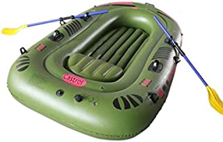 Inflatable Boat, 1/2/3 Person Blow Up Raft Set with Oar Air Pump Portable Heavy Duty PVC Inflatable Kayak Fishing Boat for Lakes Fishing Coast Outdoor Rafting Fishing, Travel Parent-child Activities