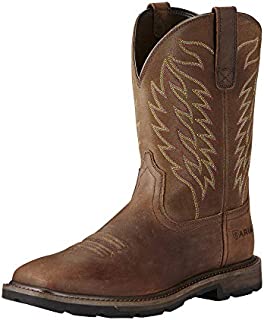 Ariat Groundbreaker Square Toe Work Boot  Mens Safety Toe Western Work Boot